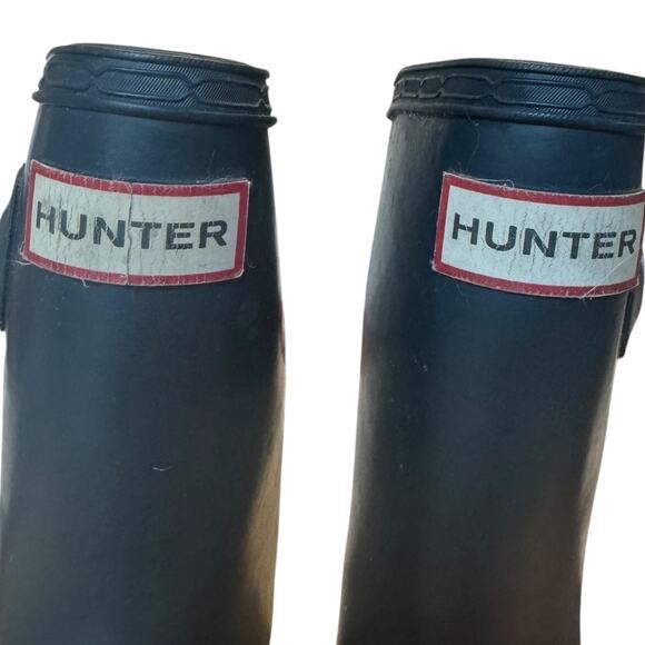 Hunter Original Kids Navy Rain Boots Size US 8 | EU 24 | Short Matte Rubber - Picture 3 of 9